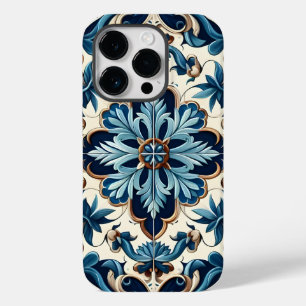 Azulejo Porcelain Blaues Fliesenmuster Case-Mate iPhone 14 Pro Hülle