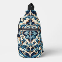 Azulejo Porcelain Blaues Fliesenmuster