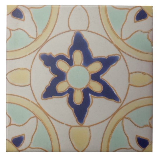 Azulejo Portugiesischer Tile - Vintag Blue Fliese (Vorderseite)