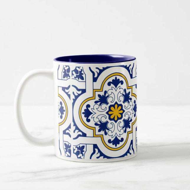 Azulejo português zweifarbige tasse (Links)