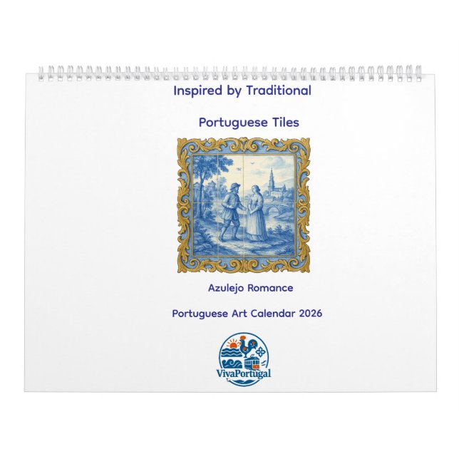 Azulejo Romance Portuguese Art Calendar 2026 Kalender (Titelbild)