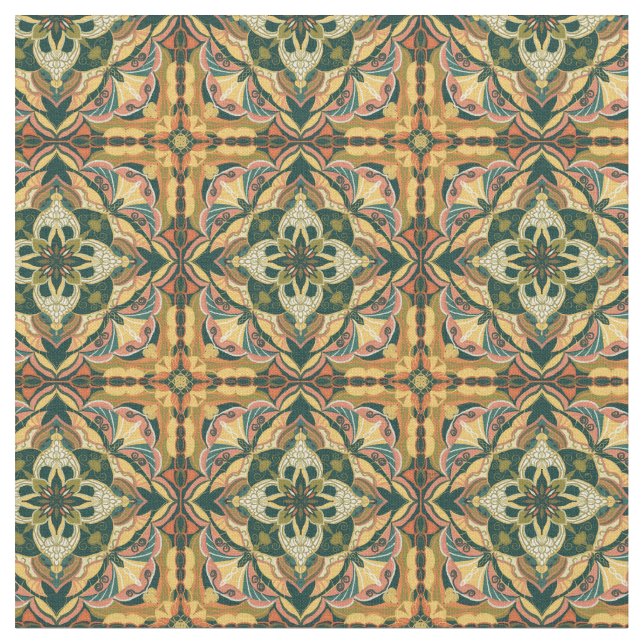 Azulejo Spanish Tile Stoff (Nahaufnahme)
