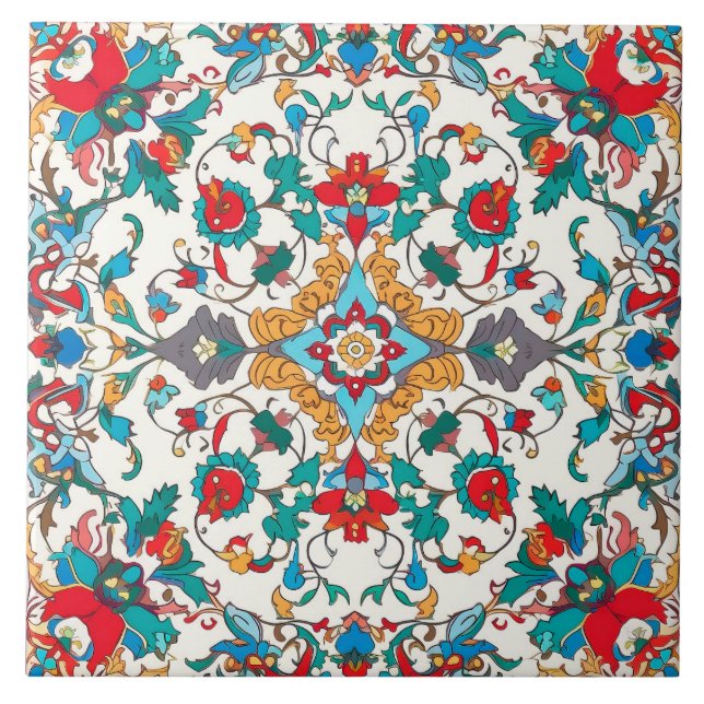 Azulejo Style Keramik Tile. Fliese (Vorderseite)