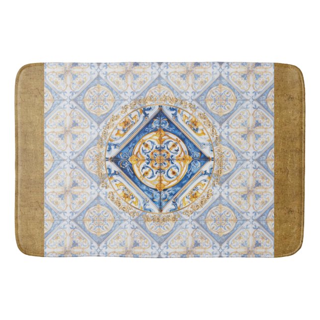 Azulejo Talavera Florentine Tile Look Badematte (Vorderseite)