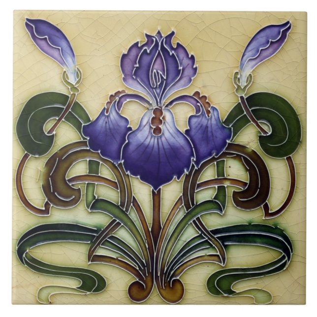 Azulejo Tile Art nouveau style dekoration fireplac Fliese (Vorderseite)