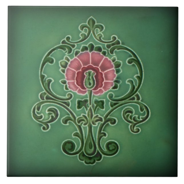 Azulejo Tile Art nouveau style dekoration fireplac Fliese (Vorderseite)