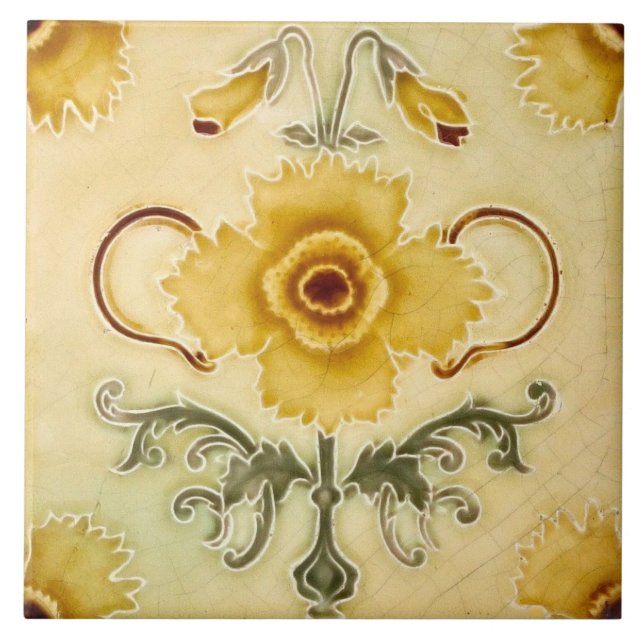 Azulejo Tile Art nouveau style dekoration fireplac Fliese (Vorderseite)