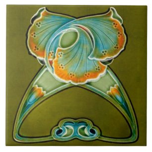 Azulejo Tile Art nouveau style dekoration fireplac Fliese
