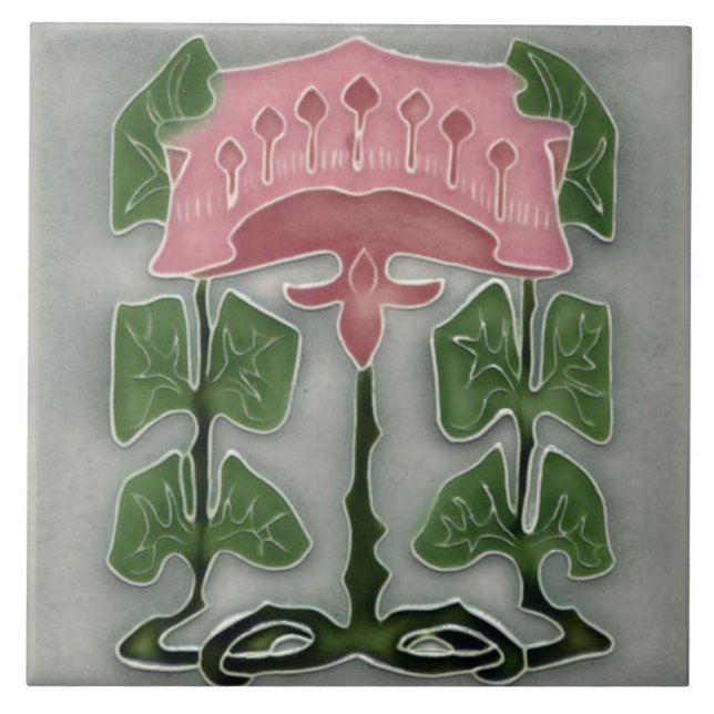 Azulejo Tile Art nouveau style dekoration fireplac Fliese (Vorderseite)