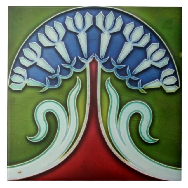 Azulejo Tile Art nouveau style dekoration fireplac Fliese (Vorderseite)