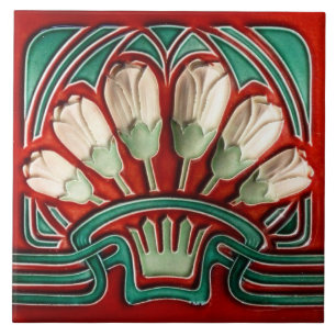 Azulejo Tile Art nouveau style dekoration fireplac Fliese