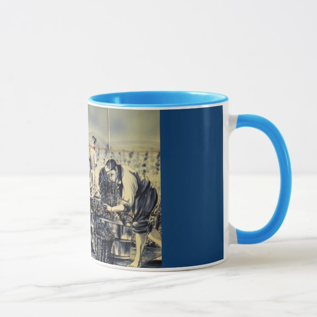 Azulejo Wine Picking Tasse (Rechts)