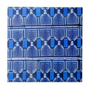 Azulejos blaue geometrische Kunst Fliese