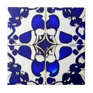 Azulejos-Blaue Indigogeometrie Fliese