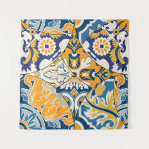 Azulejos Fliesen Patchwork Vintage Tapete Wandteppich
