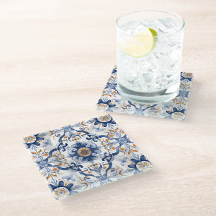 Azulejos-Fliesenmuster-Fliese Glasuntersetzer