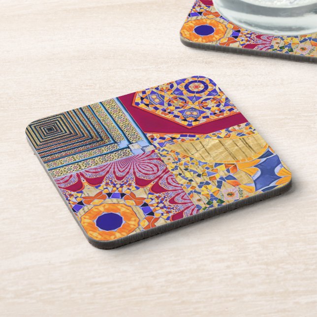 Azulejos Geometric Tiles mit einer CG-Drehung Getränkeuntersetzer (Linke Seite)