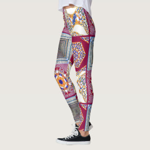 Azulejos Geometric Tiles mit einer CG-Drehung Leggings