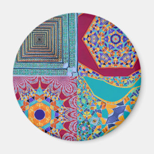 Azulejos Geometric Tiles mit einer CG-Drehung Magnet