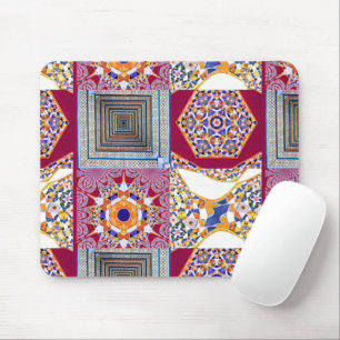 Azulejos Geometric Tiles mit einer CG-Drehung Mousepad