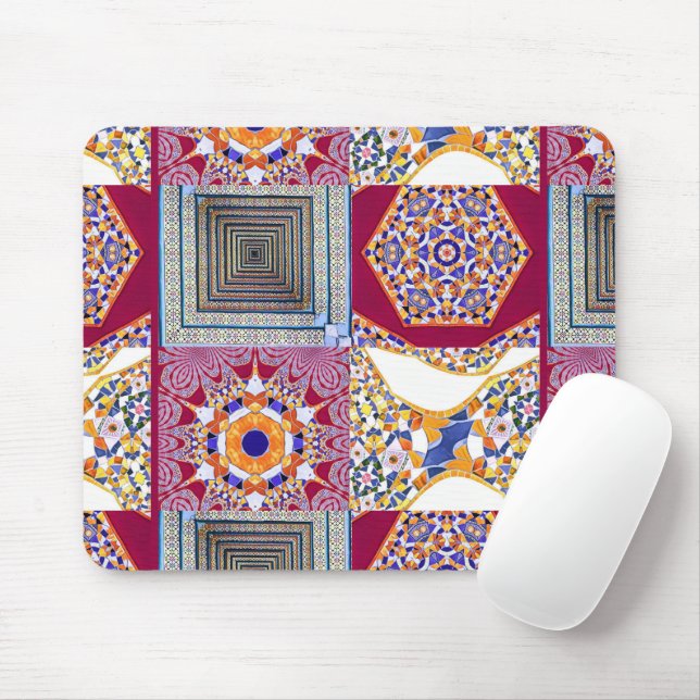 Azulejos Geometric Tiles mit einer CG-Drehung Mousepad (Mit Mouse)