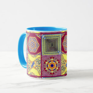 Azulejos Geometric Tiles mit einer CG-Drehung Tasse