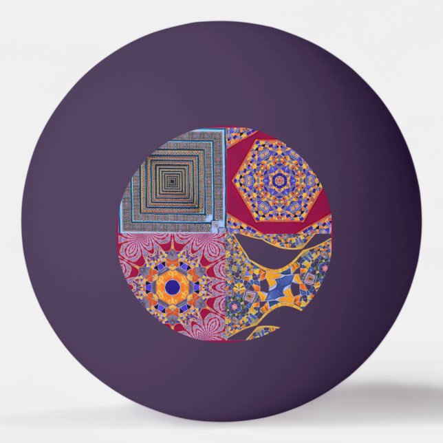 Azulejos Geometric Tiles mit einer CG-Drehung Tischtennisball (Vorderseite)