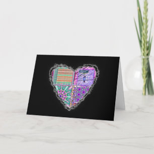 Azulejos Geometric Tiles with Bird of Peace Feiertagskarte