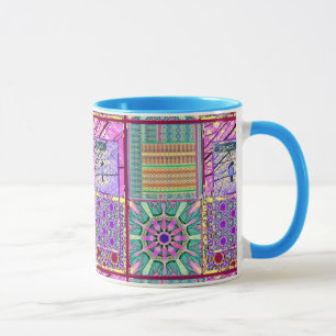 Azulejos Geometric Tiles with Bird of Peace Tasse