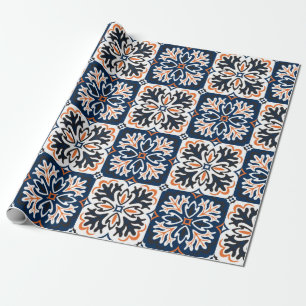 Azulejos Keramik Fliesendesign. Talavera tracery m Geschenkpapier