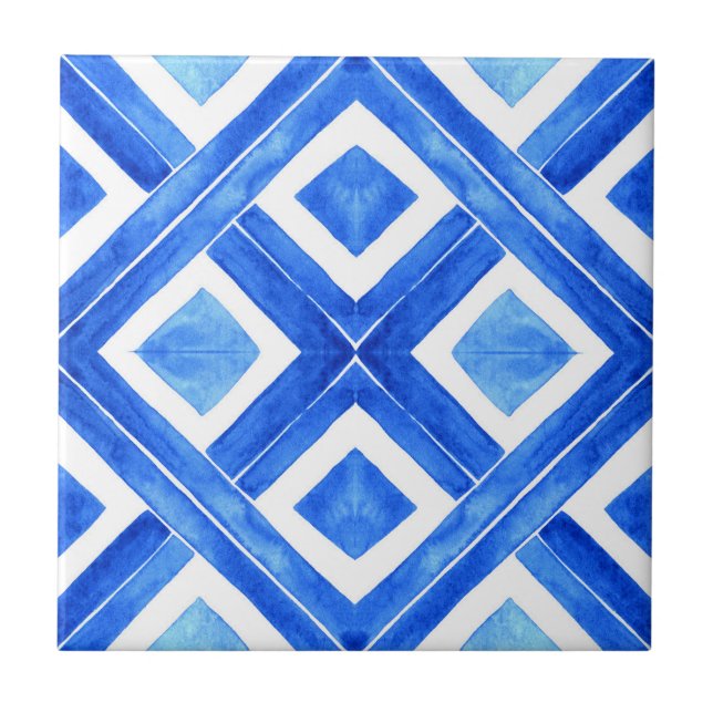 Azulejos Keramik Tile No1, Small (4,25" x 4,25") Fliese (Vorderseite)