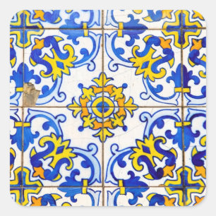 Azulejos-Keramiken Quadratischer Aufkleber
