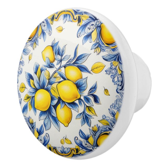 💙 💛 Azulejos Lemon Garland Keramikknauf (Rechts)