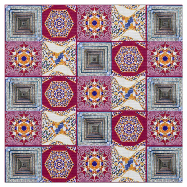 Azulejos mit einer modernen Drehung Stoff (Muster)