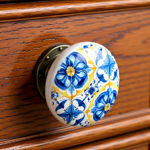 💙 💛 Azulejos Porto Bloom Keramikknauf