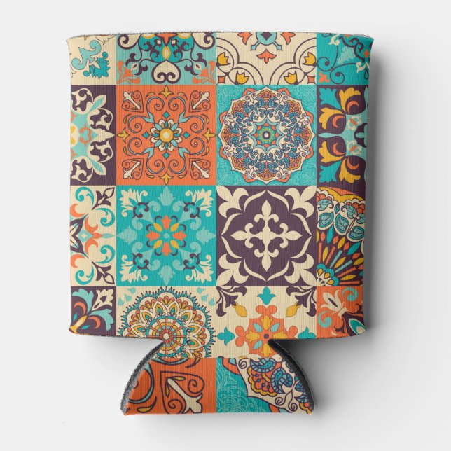 Azulejos Tiles portugiesisches Boho Patchwork Dosenkühler (Vorderseite)