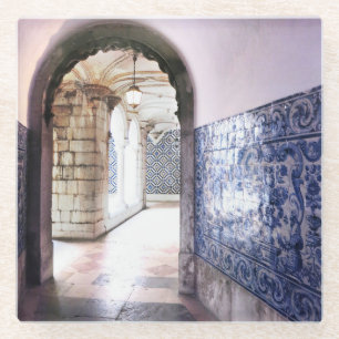 Azulejos und Arches Lissabon Portugal Glasuntersetzer