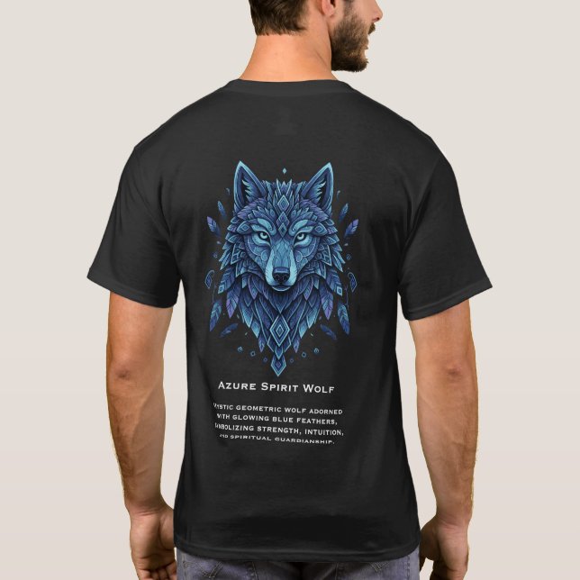 Azur-Geist-Wolf T-Shirt (Rückseite)