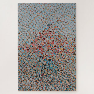 Azur-Mosaik-Fluss Abstractes Texturmuster Puzzle