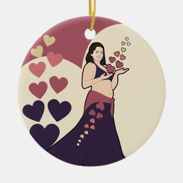 Azura Belly tänzerin Keramik Ornament (Vorne)