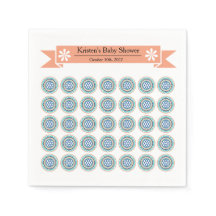 Azura Crest Baby Shower Papier Servietten mit Desi