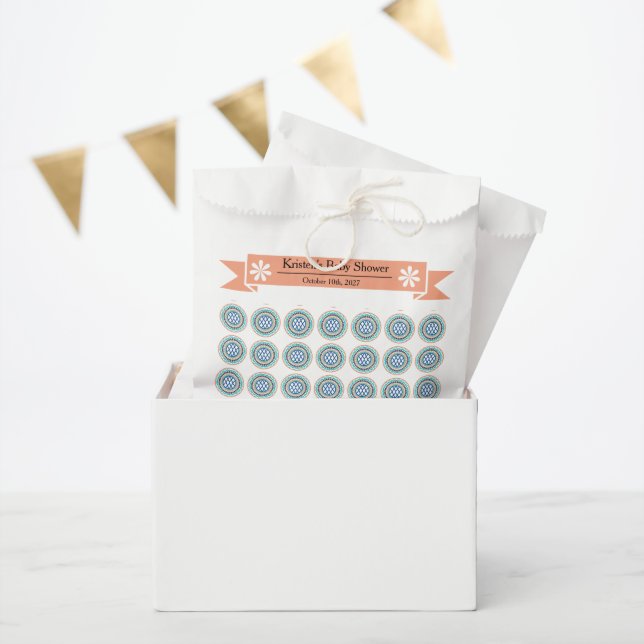 Azura Crest Modern Baby Shower Favor Bags Geschenktütchen (Party)