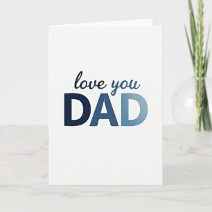 Azurblau Ich liebe dich Papa Karte