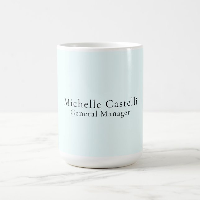Azurblau Professionell Einzigartig Klassisch Einfa Kaffeetasse (Mittel)