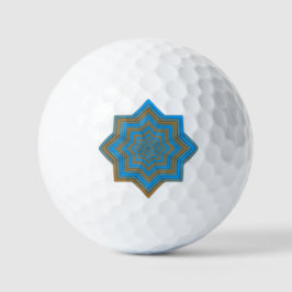 Azurblau und Ember Star Golfball