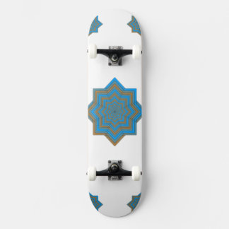 Azurblau und Ember Star Skateboard
