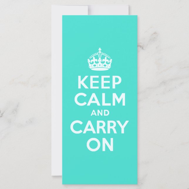 azurblau und türkisblau halten Ruhe und tragen wei (Vorderseite)