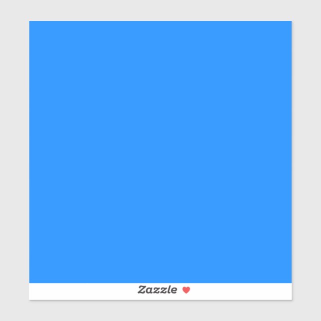 Azurblau (Vollfarbe) Aufkleber (Blatt)