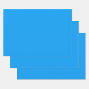 Azurblau (Vollfarbe)  Geschenkpapier Set