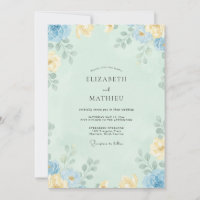 Azurblaue Celadon-Pfingstrose-Hochzeit
